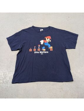 Nintendo DS New Super Mario Bros Size Matters Promo T-shirt